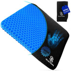 SelectSoma Large Gel Seat Cushion for Desk Chair - Pressure Relief for Back, Sciatica, Coccyx, and Tailbone Pain While Long Sitting – Wheelchair Cushion – Car and Truck Chair Pad
