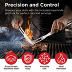 Kaluns 32 Psc Grilling Accessories, Dad Gifts for Fathers Day, Heavy Duty Stainless Steel Grill Set BBQ Grill Accessories for Outdoor Grill with Aluminum Case and Apron, Best Gifts for Men
