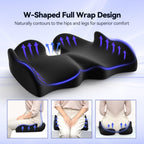 VOXON Seat Cushion, X Large Car Seat Cushion, Memory Foam Cushions for Office Chair, Chair Cushions for Tailbone Pain Relief & Pressure Relief Sciatica for Long Sitting