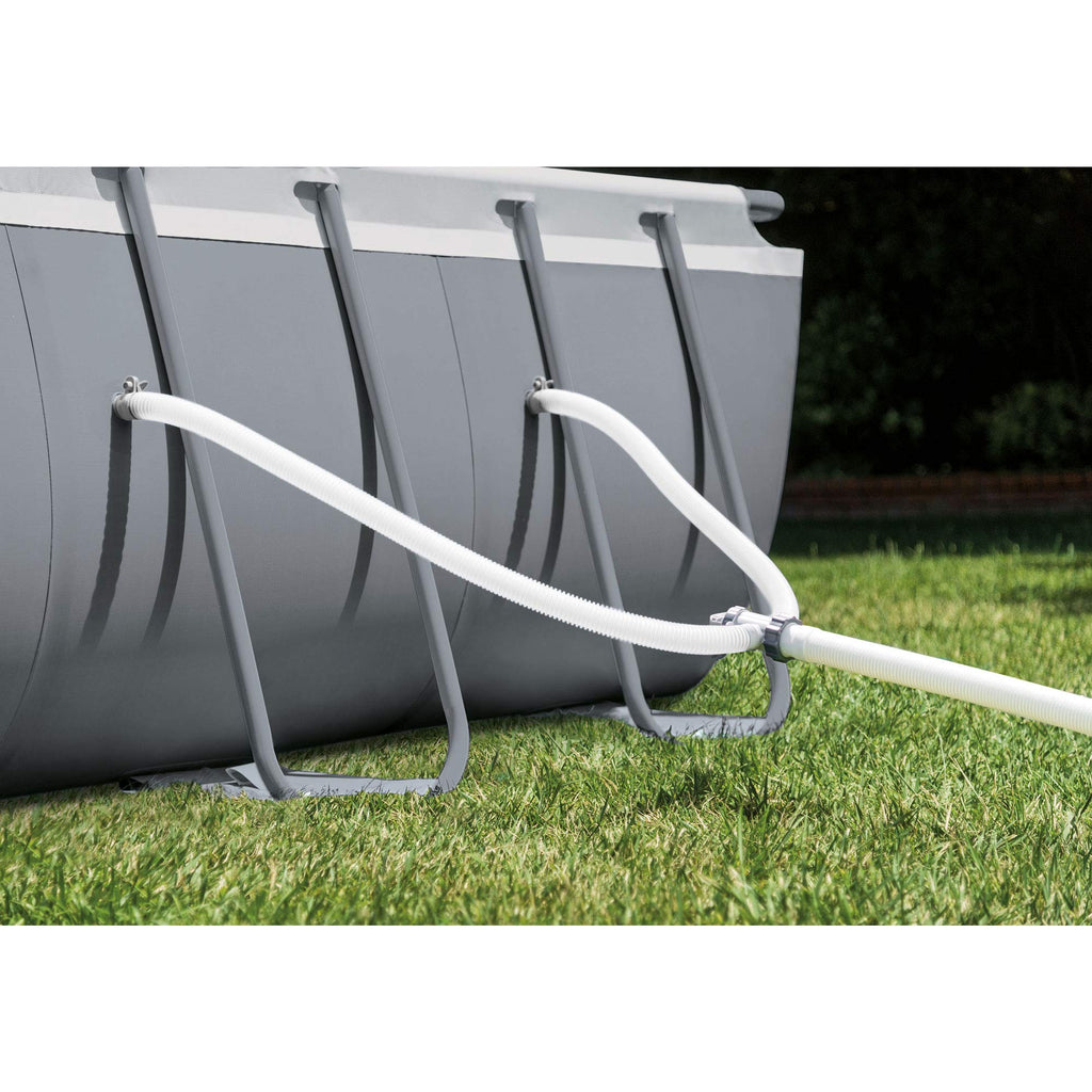 INTEX Ultra XTR 24 ft x 12 ft 52 in Above Ground Pool Set, Rectangular Swimming Pool with Steel Frame, 2100 GPH Sand Filter Pump, Ladder, Cover, & Ground Cloth