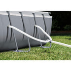 INTEX Ultra XTR 24 ft x 12 ft 52 in Above Ground Pool Set, Rectangular Swimming Pool with Steel Frame, 2100 GPH Sand Filter Pump, Ladder, Cover, & Ground Cloth
