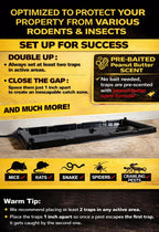 Large Rat Glue Traps for House Indoor 12 Pack – Touch-Free Zip Ties & Gloves Included Bulk Glue Traps for Mouse, Spiders, Snakes, Mice with Enhanced Adhesive, Pre-Baited Formula for Pest Control