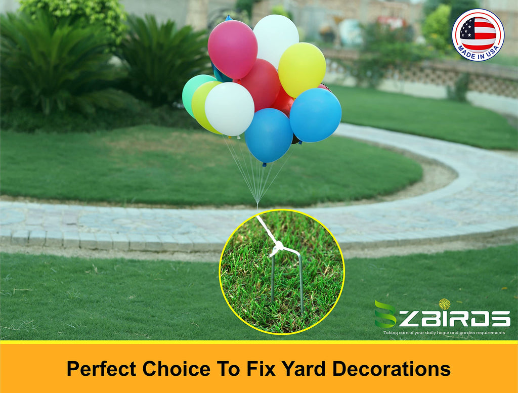 BzBirds USA Made 100 Pack Landscape Staples 6 inch 11 Gauge Garden Stakes Galvanized Landscape Fabric Pins | Metal Stakes for Ground Cover Holding Fence Christmas Decorations Irrigation Tubing