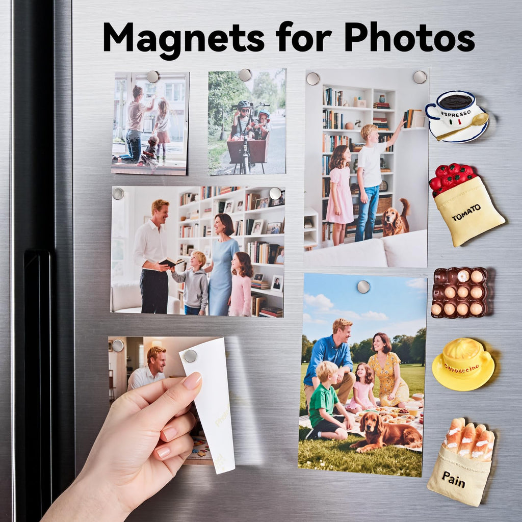 45 Pcs Refrigerator Magnets, 10x2.6mm Small Round Fridge Magnets, Multi-Use Premium Neodymium Office Magnets for Fridge, Whiteboard, Billboard in Home, Kitchen, Office and School (Silver)