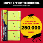 Catchmaster Giant Fly Glue Trap 1-Pack 30 Feet Each, Adhesive Fly Traps Outdoor, Sticky Bug Catcher, Bulk Flying Insect Paper Roll, Pest Control for Garage, Barn, Greenhouse & Garbage Room
