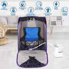 Portable Steam Sauna Spa with Remote Control, 9-Gear Temperature, 60 Minute Timer, Atomization Function, Personal Sauna Tent for Therapeutic Relaxation Detox at Home (31.5 x 31.5 x 40.6In, Purple)