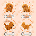 Tagitary Plush Toys Puppy Electronic Toy Dogs That Walk and Bark,Tail Wagging Fake Dog Interactive Dog Toy for Kids with Leash,Easter Christmas Birthday Gift for Toddlers Kids