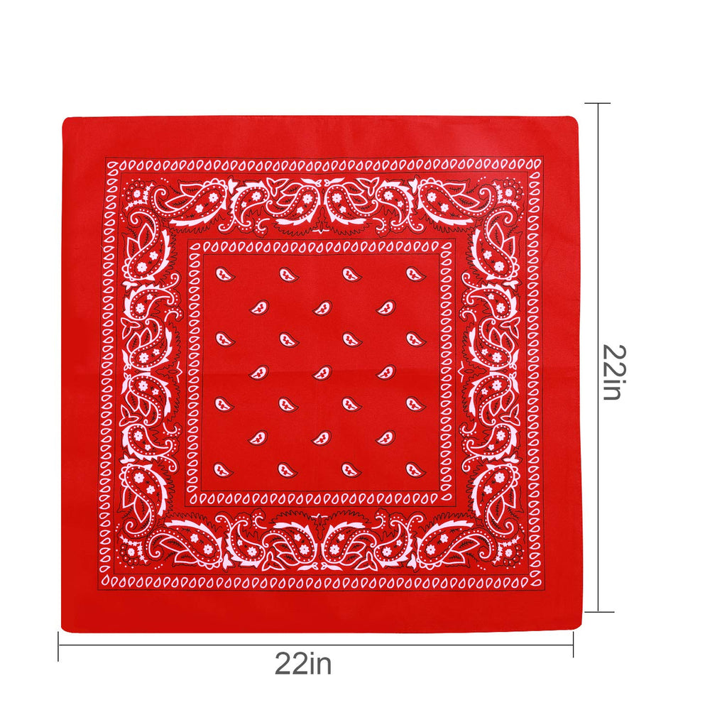 16 Pcs Bandanas Multi-Purpose Bandana Headbands Party Outdoor Head Scarf 22x22 inch Handkerchiefs for Women Men