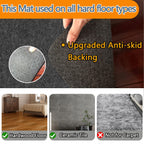 Ungraded Chair Mat for Hardwood Floor, 36x48 Office Desk Mat, Anti-Slip Under Desk Rug Protector, Easy Clean