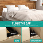 Vekkia Queen Size Bed Wedge Pillow for Headboard Gap/Long Bed Wedge Gap Filler/Mattress Wedge Gap Filler Fill 0-6" Gap Between Headboard and Mattress