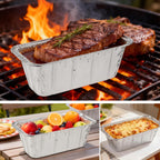 Whaleme 50-Pack Griddle Accessories for Blackstone - Grease Cup Liners Compatible with Blackstone 5017 Griddle, Aluminum Foil Drip Pan Disposable Grease Catcher Tray for 17, 22, 28, 36 Inch