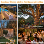 JMEXSUSS 200 LED String Lights Indoor Outdoor Clear Wire, Connectable Warm White Christmas String Lights for Bedroom, 66 Ft Twinkle Fairy Light Plug in for Wedding Home Tree Yard Patio Classroom Decor