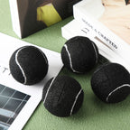 Macarrie 60 Pieces Precut Tennis Bulk Tennis Balls for Chairs Tennis Balls Heavy Duty Long Lasting Glide Coverings for Classroom Furniture Legs Protectors and Floor Protection (Black)