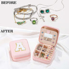 Parima Gifts for Mom Birthday - Small Travel Jewelry Case for Travel Gifts, Christmas Gifts for Mom, Gifts Ideas Basket for Mom, Travel Essential for Necklaces Rings Earrings Organizer