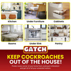 GATCH Roach Traps Indoor (12 Pack), Sticky Baited Cockroach Traps, Roach Killer Indoor Infestation, Non-Toxic Glue Traps for Roaches, Insects, Home Bug Ant Spider Cricket, Child & Pet Friendly