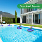 Fabflame 2 Pack Animal Saving Escape Ramp for Pools and Spas, Frog and Animals Saver for the Pool, Critter Escape Device for Small Animals Entering the Pool, Floating Ramp Rescues (2, Dark Blue)