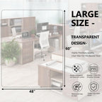 Amyracel Office Chair Mats for Hardwood Floors- 48" x 60" Desk Floor Mat for Hardwood Floors, Easy Glide Desk Chair Mat for Hard Floors, Clear Computer Chair Mat for Home Offices