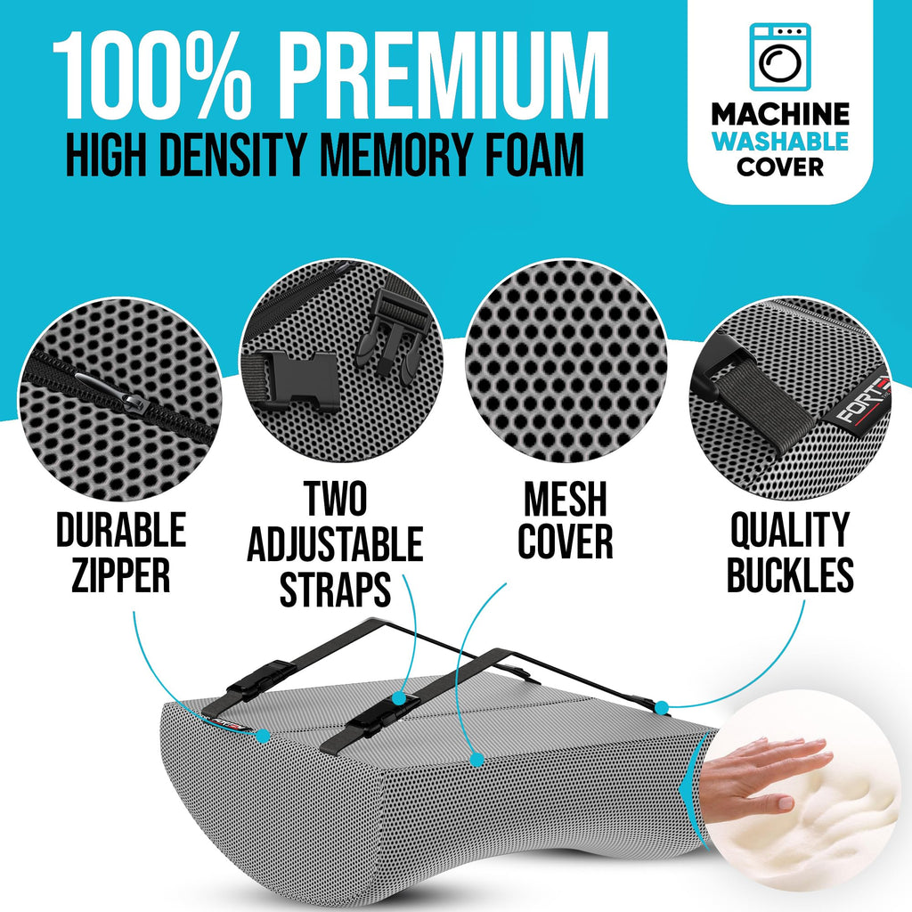 FORTEM Office Chair Cushion and Back Support for Office Chair, Lumbar Support Pillow, Memory Foam, Non Slip Sitting and Back Rest for Gaming, Car Seat Cushion, Chair Pad