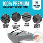 FORTEM Office Chair Cushion and Back Support for Office Chair, Lumbar Support Pillow, Memory Foam, Non Slip Sitting and Back Rest for Gaming, Car Seat Cushion, Chair Pad