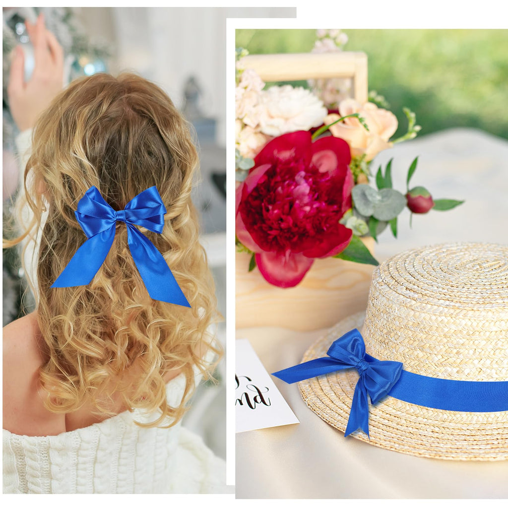 Royal Blue Ribbon, 120 Yards 1-1/2 Inch Blue Satin Ribbon Stocking Stuffers for Gift Wrapping Flower Bouquet Bow Making Wedding Party Christmas Decorations