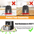 Amerbro Heat Resistant Mats for Countertop - Fireproof 16x20in Heat Resistant Mats for Air Fryer - Kitchen Countertop Protector for Air Fryer, Coffee Maker, Stand Mixer, Toaster, Oven 2PCS - Khaki