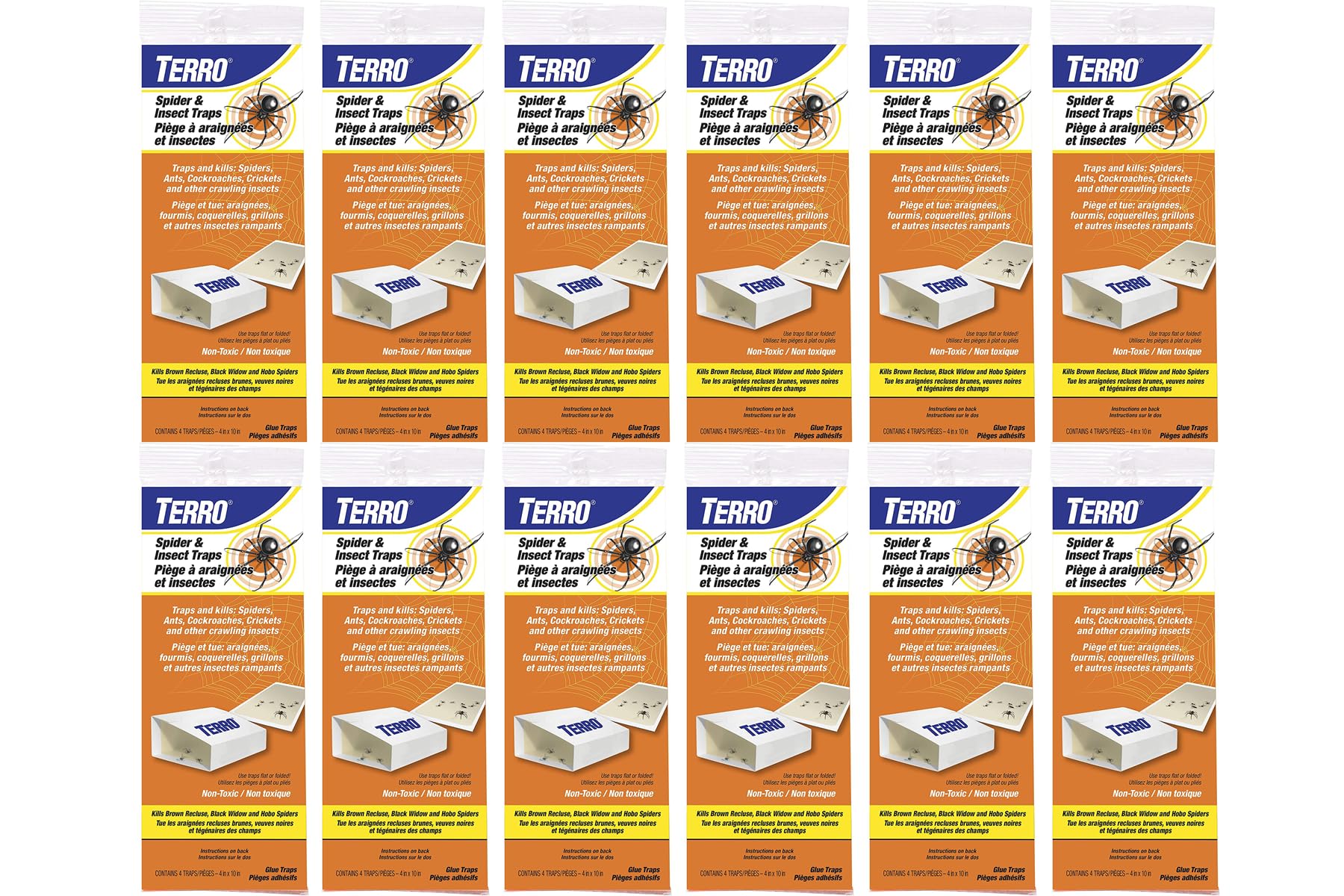 Terro T3206 Spider & Insect Trap (4 Count) (12 Pack)
