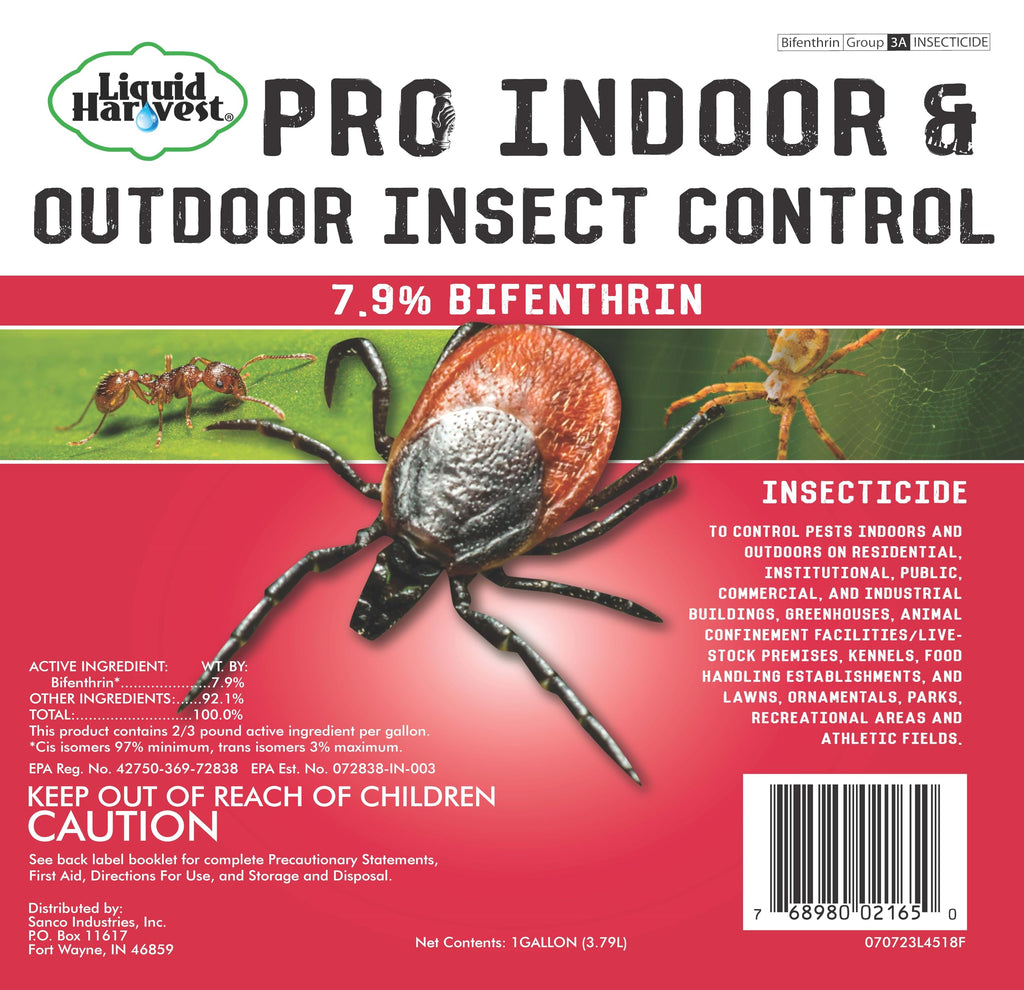 7.9% Bifenthrin Insecticide Concentrate (Compare to Talstar) – Professional Indoor & Outdoor Insect Control - Kills on Contact - Fire Ants, Ticks, Gnats, Fleas & More - Gallon