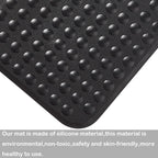 Yanzifly Bathtub Mat Non Slip Bath Mat for Tub Silicone Soft & Safe, Bath Tub Mat Non Slip Shower Mats, Suction Cups Bath Tub Anti Slip Matt for Kids Elderly Non Toxic, Machine Washable- Black