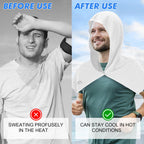 Cooling Hoodie Towels for Neck and Face, UPF 50 Sun Protection & Instant Cooling, Ice Towels for Hot Weather, Soft Breathable Towel for Sport, Work Out, Gym, Camping & More Activities