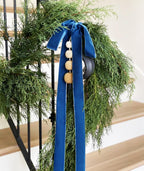 Royal Blue Velvet Ribbon 1'' 25 Yards for Christmas Tree, Gift Wrapping, Flower Bouquet, Wreath Decorations, Bow Making