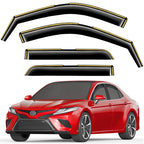 Saleago in-Channel Window Rain Guards Fit for Toyota Camry 2018 2019 2020 2021 2022 2023 2024 Extra Durable Window Visors Window Deflectors Vent Visors Vent Shades Car Accessories-4 pcs 2-Q14
