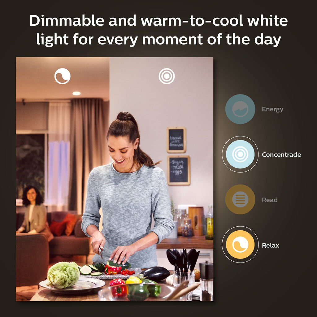 Philips Hue Smart 60W A19 LED Bulb - White and Color Ambiance Color-Changing Light - 3 Pack - 800LM - E26 - Indoor - Control with Hue App - Works with Alexa, Google Assistant and Apple Homekit