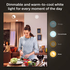 Philips Hue Smart 60W A19 LED Bulb - White and Color Ambiance Color-Changing Light - 3 Pack - 800LM - E26 - Indoor - Control with Hue App - Works with Alexa, Google Assistant and Apple Homekit