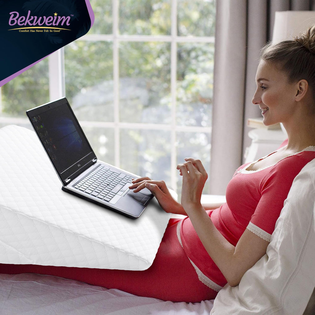 Adjustable Bed Wedge Pillow for Sleeping - Wedge Pillow for Sleep Apnea, Gerd, Acid Reflux Relief, Post Surgery - Foam Wedge Pillow for Back Pain Relief, Sleep Apnea Pillow Wedge or for Seniors