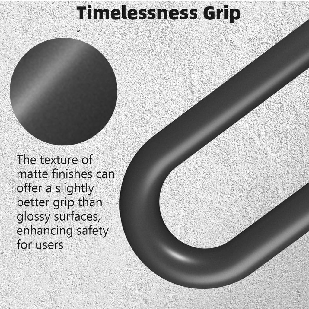 Handrails for Exterior Interior Steps Wall Mount with Matte Black Finished Stair Handrails for Kids Elderly Pregnant Women Disabled Stairway Railing Doorways Courtyard with Hardware 20 INCH
