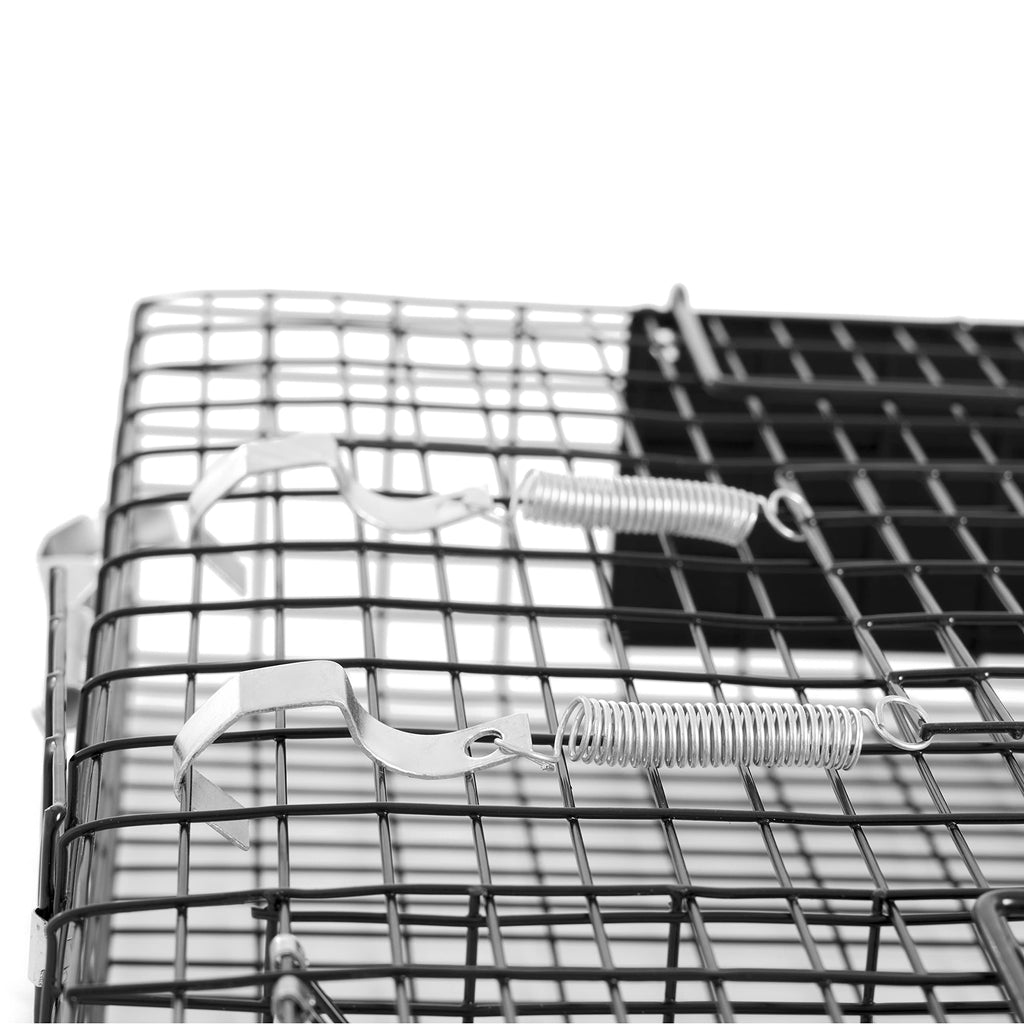 Rugged Ranch CHPTO Chipmunkinator Large Metal Wire Live Chipmunk Catch & Release Trap Cage w/Easy Open Top Lid & 2 Door System, Black (2 Pack)
