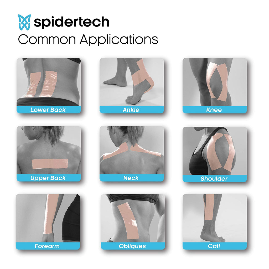 SpiderTech Gentle-Therapeutic Kinesiology Tape Roll for Hyper Sensitive and Radiated Skin 2"x16.4'50mmx5m