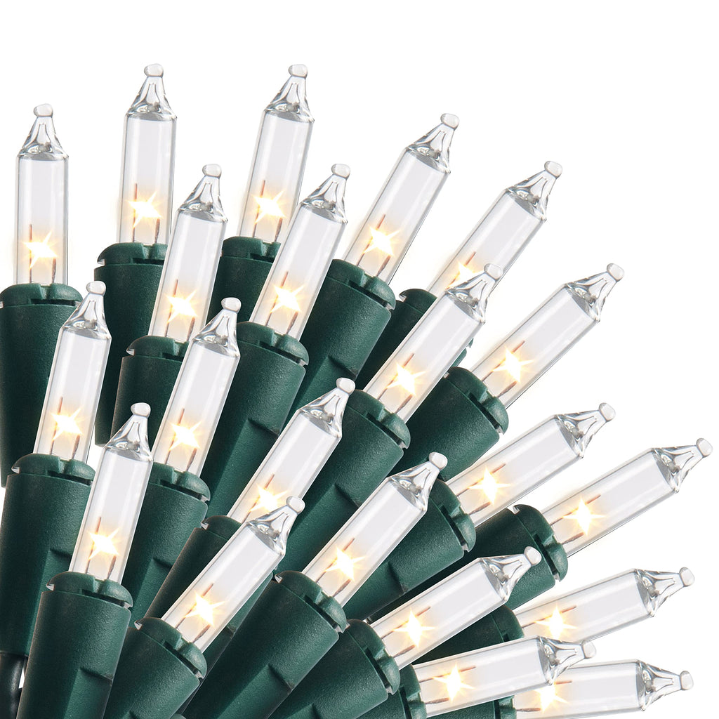 Joiedomi Clear Christmas Lights Outdoor, 300(3x100) Counts 67.5FT Christmas Tree Lights Indoor, Warm White String Lights, Green Wire Xmas Lights Decorations for Holiday Event Wedding Party Decor