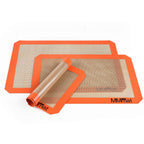 MMmat Silicone Baking Mat - Best German Silicone - Non Slip Silicone Baking Sheet, Non Stick Reusable Silicone Mats for Baking, Oven Liner, Counter Mat - Half + Medium + Quarter Baking Sheets Set