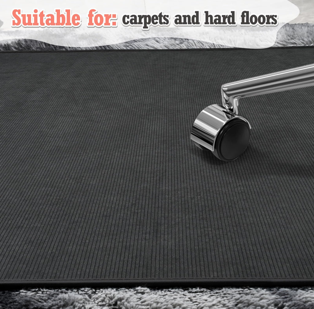 Placoot Heavy Duty Office Chair Mat for Carpet and Hardwood Floor Bohemian Desk Chair Mat Rug 36'' x 48'' Jacquard Woven Surface Floor mats for Office Home
