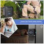 CallToU Wireless Caregiver Pager Call Button Nurse Calling Alert System Call Bell Elderly Patient Disabled with 2 Transmitters 1 Plug-in Receiver 1 Battery Portable Receiver