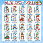 Tondiamo 20 Pcs Christmas Diamond Painting Keychains Snowmen Diamond Painting Keychains 5d DIY Diamond Art Kits Ornaments Diamond Painting Rhinestone Pendant Christmas Hanging Diamond Art for Kids