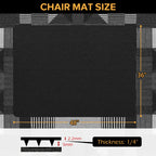QQpony Office Chair Mat, 48" x 36" Chair Mat for Carpeted Floors, Heavy Duty Vinyl Mat with Grips, Rolling Computer Desk Floor Mat for Home Office (Black)