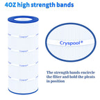 Cryspool® 09028 Filter Compatible with CC100, Clean & Clear CCRP100, R173215, Predator-100, Posi-Clear PXCRP 100, PAP100, C-9410,FC-0686, 100 Sq. Ft Pool Filter Cartridge, 1 Pack