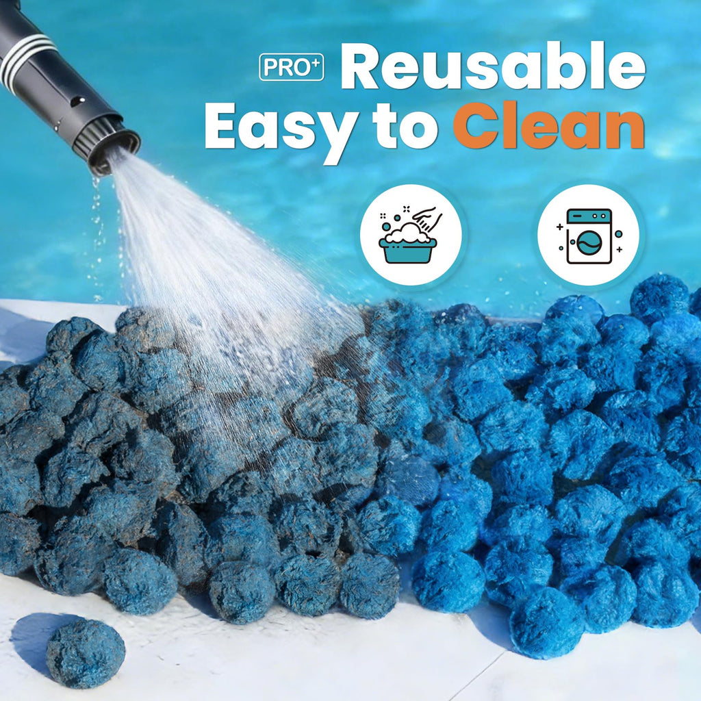 Vidapool 3.1 lbs Pool Filter Balls for Sand Filters, Reusable Blue Filter Media Balls for All Sand Filter Systems, Efficient & Lightweight Pool Sand Filter Balls, Replaces 100 lbs Pool Filter Sand
