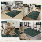 Anidaroel Floral Office Chair Mat for Hardwood Floor, 36"x48" Desk Chair Mat for Hard Floors, Under Desk Rug for Rolling Chair, Anti-Slip Computer Chair Mats, Low Pile Carpet Protector Mat