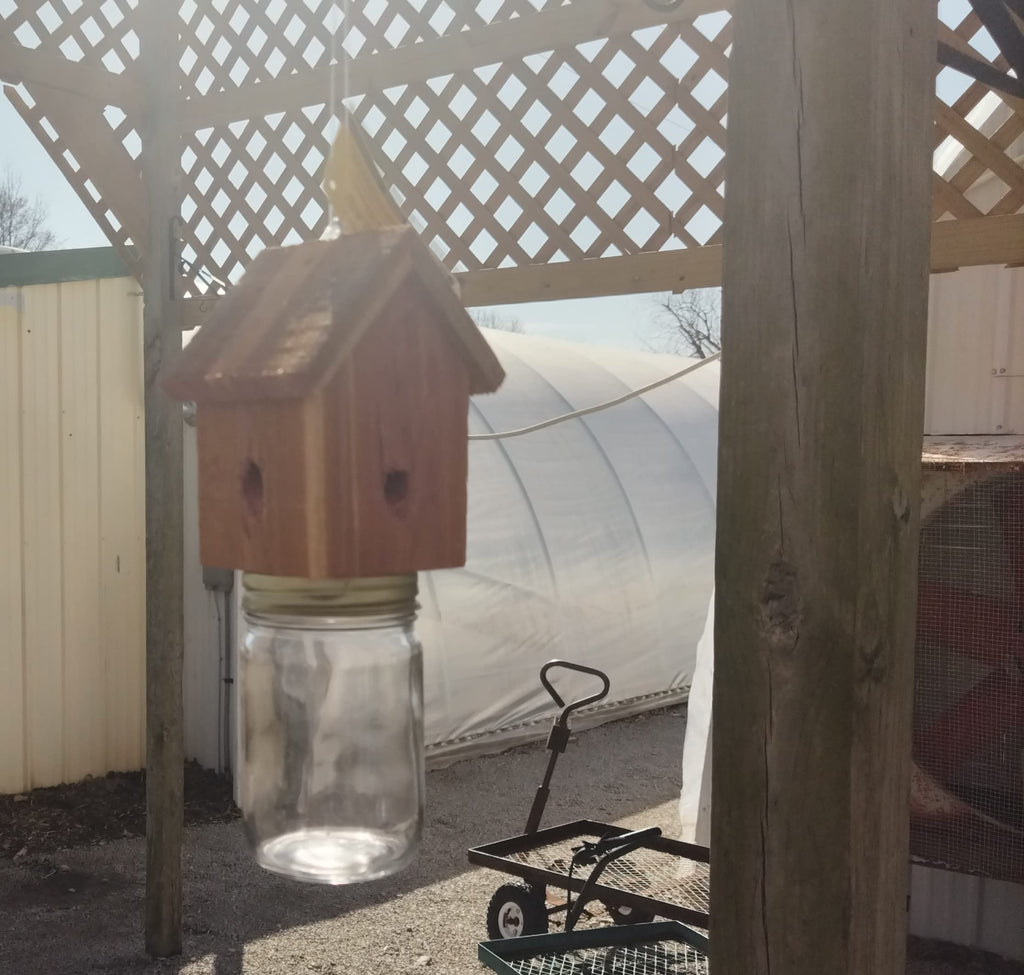 Amish-Made Rustic Carpenter bee Trap
