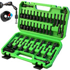 55-Piece Magnetic Nut Driver Set, Metric & SAE 1/4" Hex Shank, Impact Socket Adapters, Snappy Driver Bits, Drill Bit Extension, 14PCS Screwdriver Bit Set