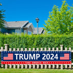 Probsin Trump 2024 Banner 120" x 20" Decorations Take America Back Blue Red Star America Yard Sign Flag Party Supplies Photo Backdrop Poster Hanging Outdoor Gate Decor Fence Door Indoor Wall