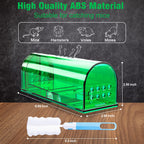 4 Pcs Humane Mouse Traps No Kill, Live Mouse Trap, Reusable Mice Trap Catch for House & Outdoors